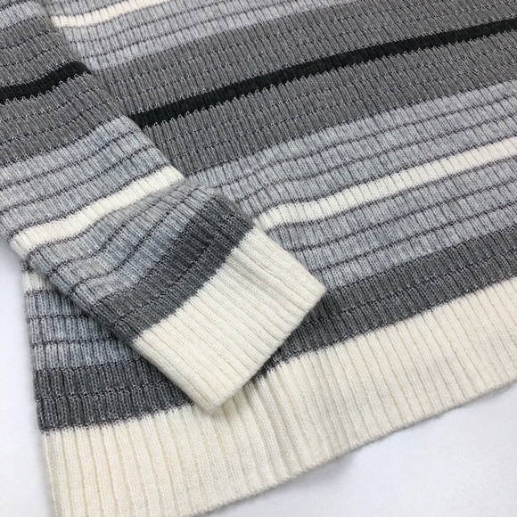 Calvin Klein Ribbed Striped Cowl Neck Sweater - Picture 4 of 7